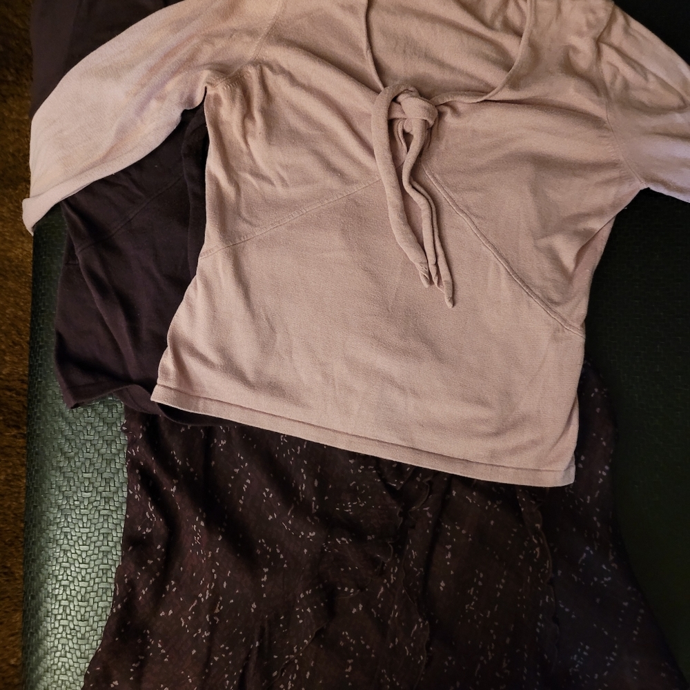 Ruffled Skirt and matching sweater. Silk, Cashmere And Cotton.